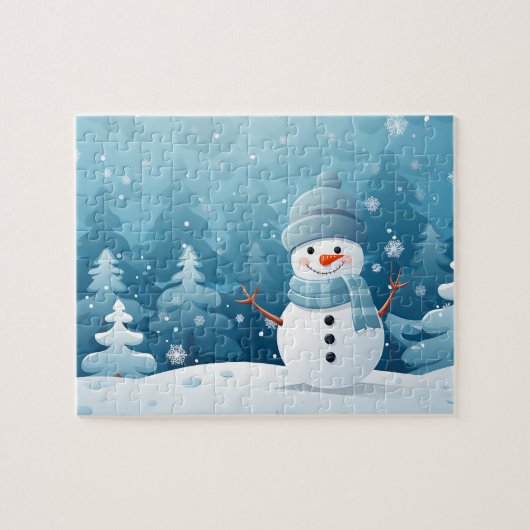 Jeu de Snowman de vacances Puzzle (Horizontal)