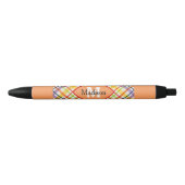 Jeu de stylo Orange Plaid De L'École Lumineuse (Devant)