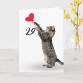 jeu de tabby cat pour la carte de 29e anniversaire (Fleur jaune)