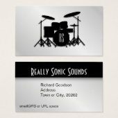 Jeu de tambour Monogramme Argent (Devant & derrière)