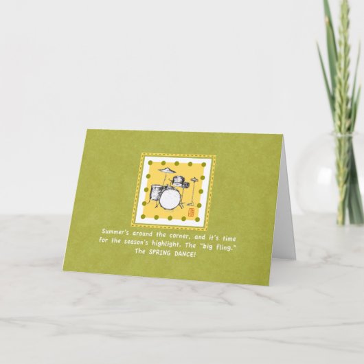 Jeu de tambours Happy Spring Dance Carte de voeux (Devant)