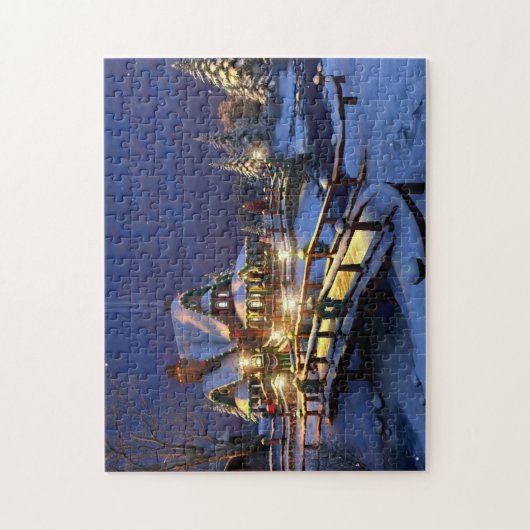 Jeu de vacances Puzzle hiver scène (Vertical)