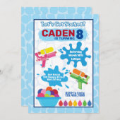 Jeu d'eau Invitation d'anniversaire (Devant / Derrière)