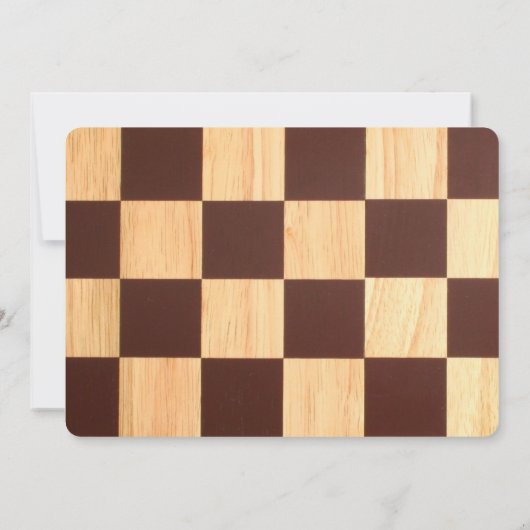 Jeu d'échecs Anniversaire Invitation avec photo (Dos)