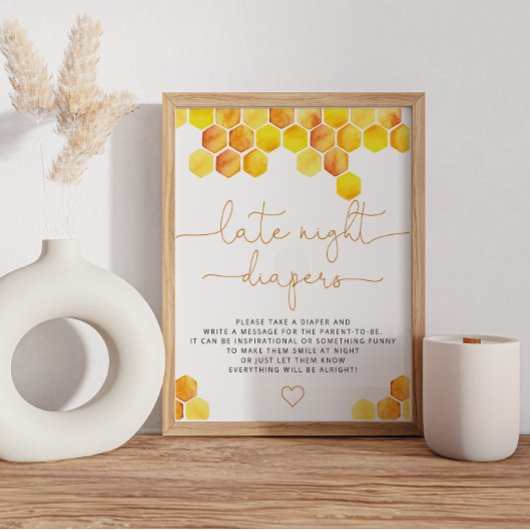 Jeu Des Diapeurs De Baby shower De Nuit. Poster