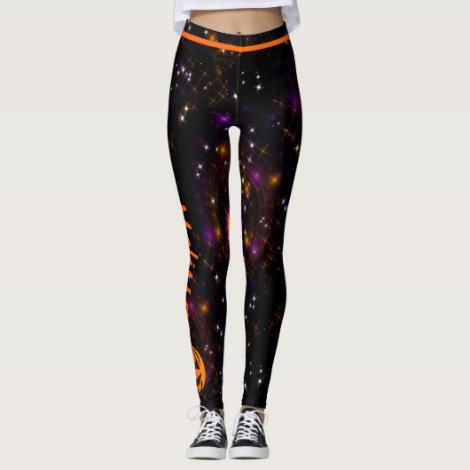 Jeu d'Halloween ou traiter Leggings Citrouille (Devant)