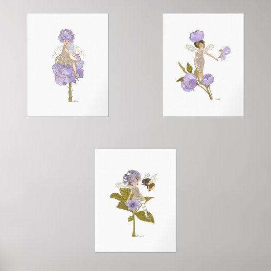 Jeu d'impression Floral violet Pixie (Recto)