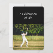 Jeu du joueur de cricket Invitation Memorial Servi (Dos)