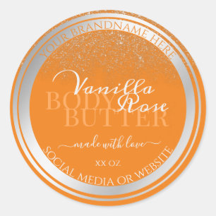 Jeu d'yeux Orange Produit Étiquettes Argent Cadre