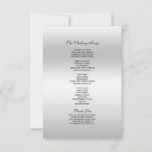 Jeu floral classique, programme de mariage encadré (Dos)