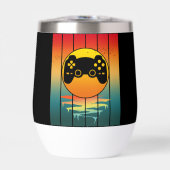 Jeu informatique de jeu de gamer de coucher de sol (Avant)