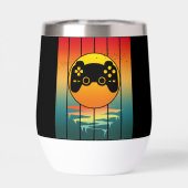 Jeu informatique de jeu de gamer de coucher de sol (Arrière)