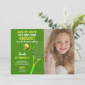 Jeu Match Tennis Anniversaire Invitations photo (Debout devant)