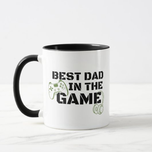 Jeu meilleur papa dans le jeu Mug personnalisé (Gauche)