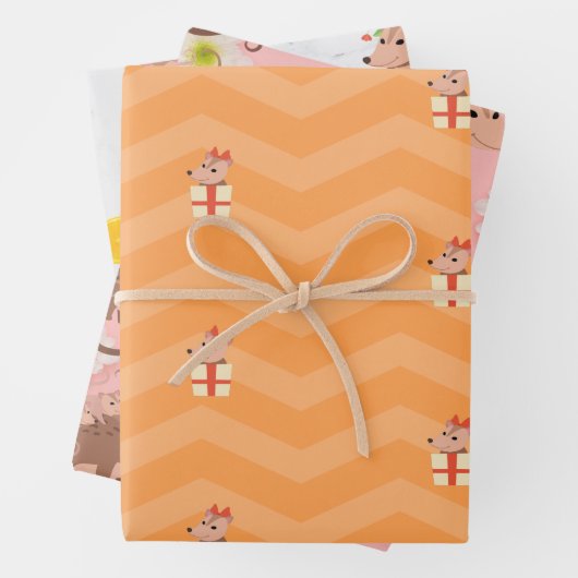 Jeu mignon 3 feuilles Opossum Possum Papier d'enve (En situation)