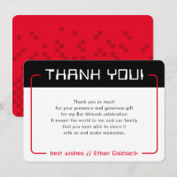 JEU MODERNE MERCI Bar Mitzvah cool noir rouge