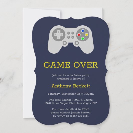 Jeu moderne sur les invitations de la fête de bacc (Devant)