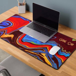 Jeu Moderne Sur Tapis De Bureau Abstrait Coloré Po
