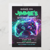 Jeu modifiable sur invitation de fête du 5e annive (Devant)