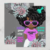Jeu Nite Anniversaire Carte d'invitation (Devant / Derrière)