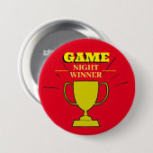 Jeu Nuit gagnant pin badge jeux trophée du prix (Devant & derrière)