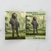 Jeu On : Sloth Golf Player Carte Anniversaire (Intérieur)