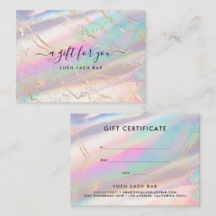 Jeu Optique Holographique Iridescente   Certificat
