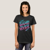 Jeu Over - T-shirt Retro Pixel Art Arcade (Devant entier)