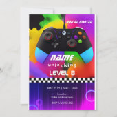 Jeu personnalisé sur invitation d'anniversaire de (Devant)