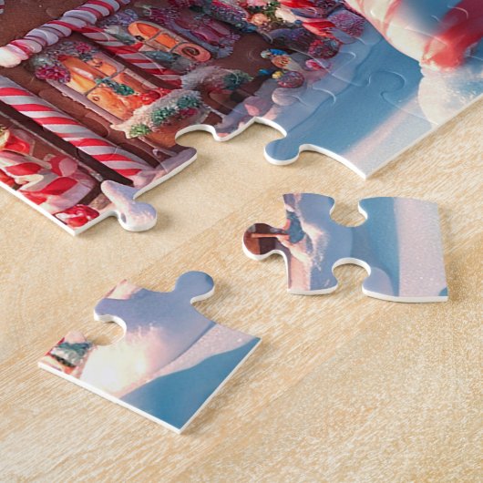 Jeu Puzzle Noël Gingpain Maison (Côté)