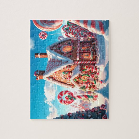 Jeu Puzzle Noël Gingpain Maison (Vertical)