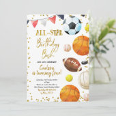 Jeu sportif Anniversaire Invitation (Debout devant)