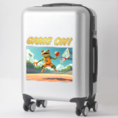 Jeu Sur Basketball Frog autocollant de contour (Sur valise)