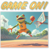 Jeu Sur Basketball Frog autocollant de contour (Devant)