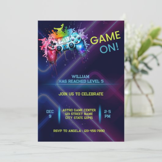 Jeu Sur Invitation Anniversaire (Debout devant)