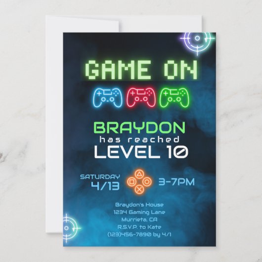 Jeu Sur Invitation Du Jeu Vidéo (Devant)