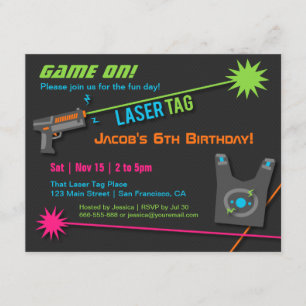 Jeu Sur Laser Balise Anniversaire Invitations