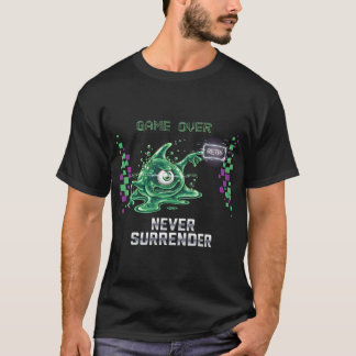 Jeu sur ne jamais abandonner Retro jeu T-shirt | F