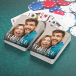 Jeu Sur Photo De Famille<br><div class="desc">Carte de jeu photo moderne et branchée. Conception avec votre photo unique préférée et script de typographie "GAME ON". Personnalisez avec un nom de famille ou un texte.</div>