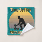 Jeu turquoise De Pelouse Bowls, Serviette De Bain (Gant de toilette)