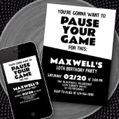 Jeu Vidéo Amusant Invitation Anniversaire