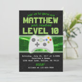 Jeu vidéo Anniversaire Fête Invitation Invitation (Debout devant)