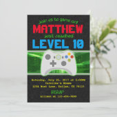 Jeu vidéo Anniversaire Fête Invitation Invitation (Debout devant)