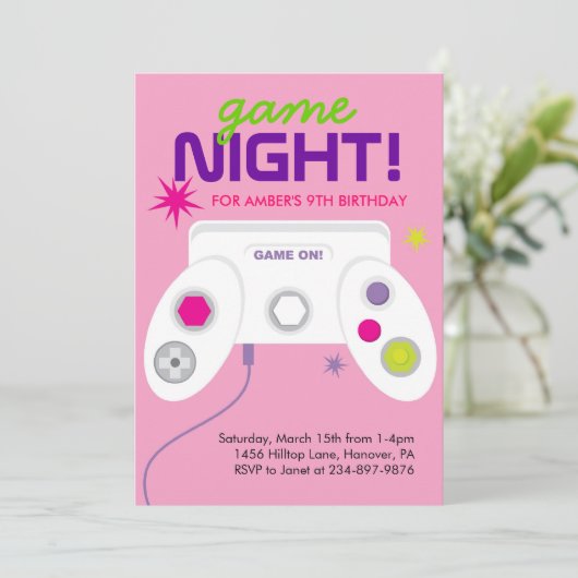 Jeu vidéo Arcade Invitations de la fête d'annivers (Debout devant)