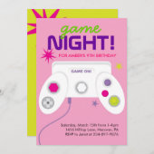 Jeu vidéo Arcade Invitations de la fête d'annivers (Devant / Derrière)