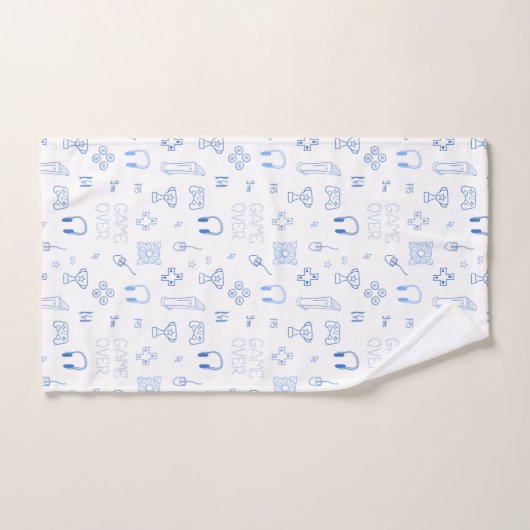 Jeu vidéo doodle thème PC gamer (Serviette à main)