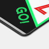 Jeu vidéo Géométrique Noir Vert Rouge Monogramme (Coin)