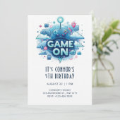 Jeu vidéo Invitation Anniversaire (Debout devant)