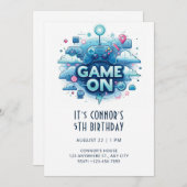 Jeu vidéo Invitation Anniversaire (Devant / Derrière)