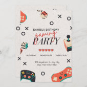 Jeu vidéo Invitation Anniversaire (Devant / Derrière)